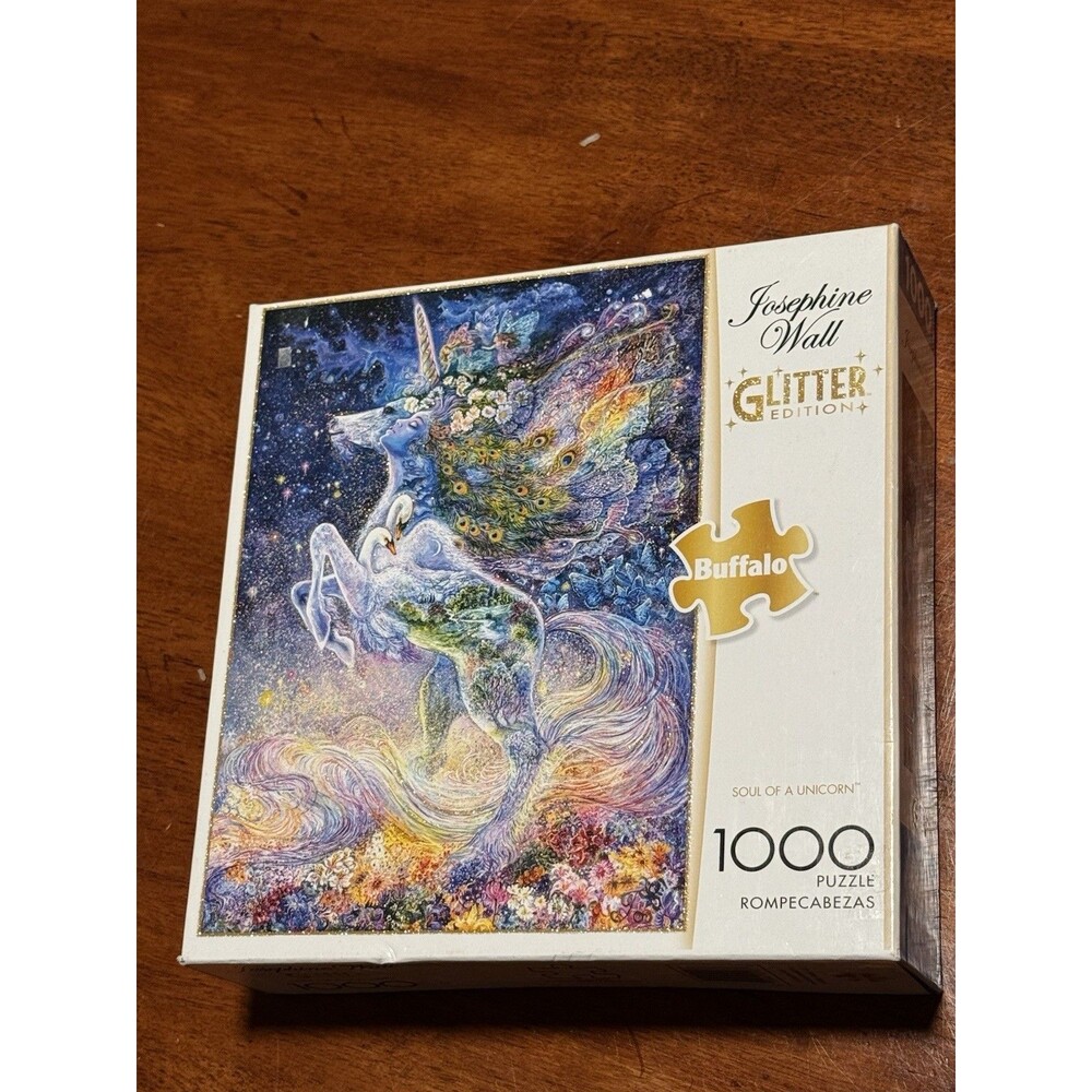 Buffalo Games Josephine Wall Glitter Soul of a Unicorn 1000 PC Puzzle New